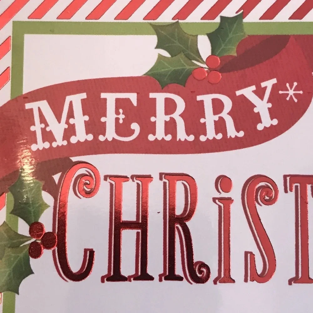 Hallmark Merry Christmas Cards Set of 6 Blank Notecards